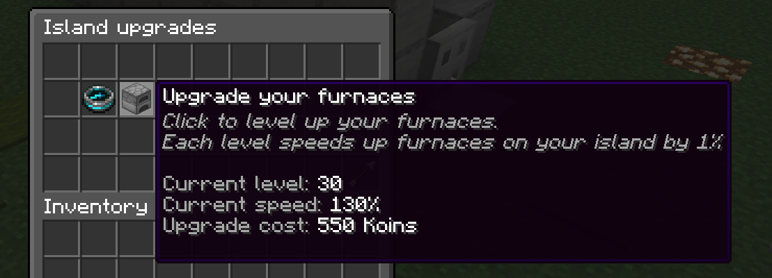upgrade menu